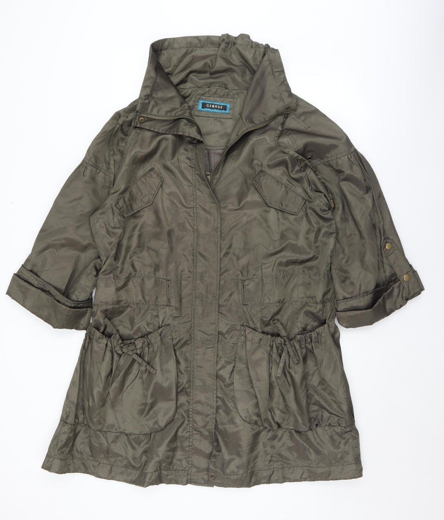 George Womens Green   Anorak Coat Size 16  Zip