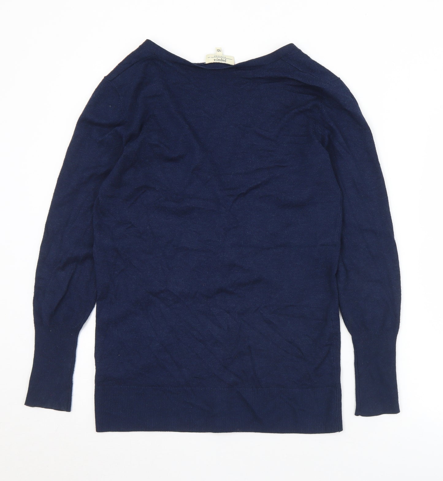 Matalan Womens Blue V-Neck  Viscose Cardigan Jumper Size 10