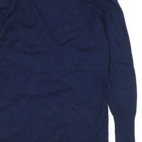 Matalan Womens Blue V-Neck  Viscose Cardigan Jumper Size 10