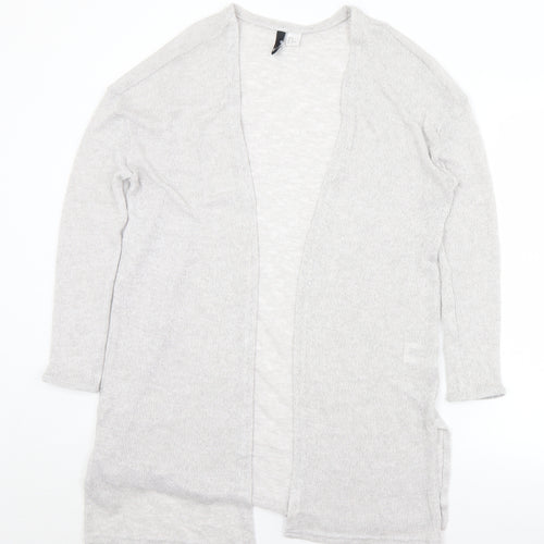 Divided Womens Grey Collared  Viscose Cardigan Jumper Size M
