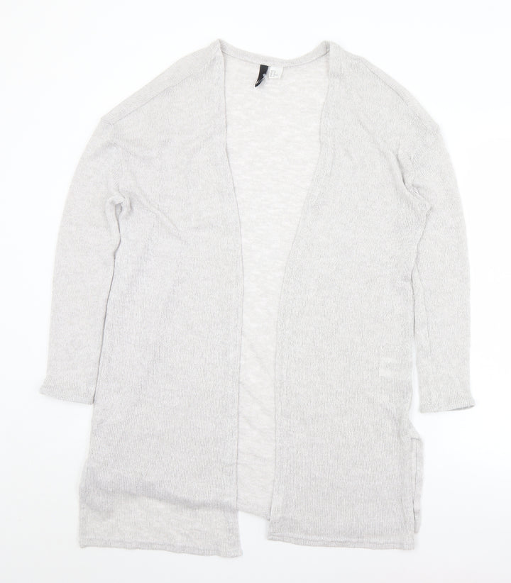 Divided Womens Grey Collared Viscose Cardigan Jumper Size M