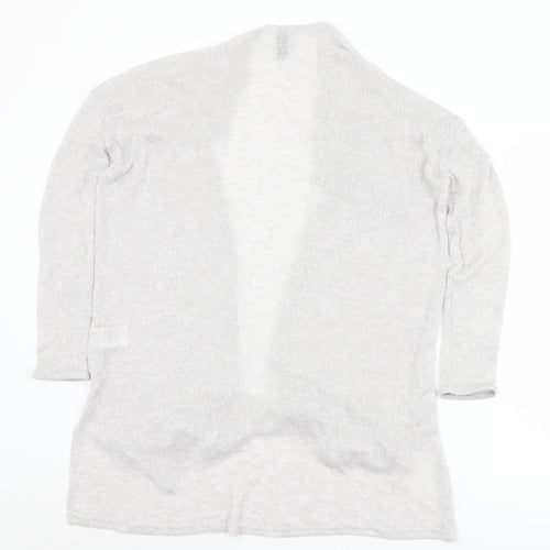 Divided Womens Grey Collared  Viscose Cardigan Jumper Size M