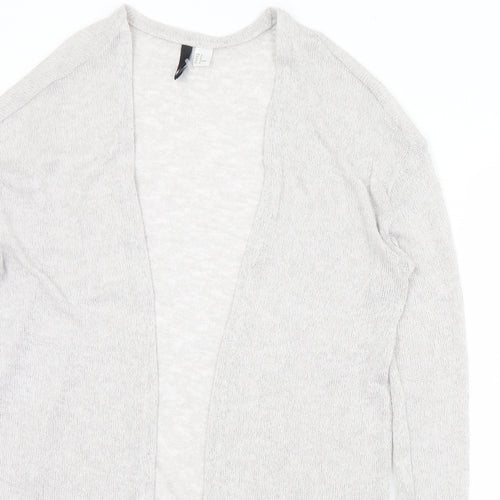 Divided Womens Grey Collared  Viscose Cardigan Jumper Size M