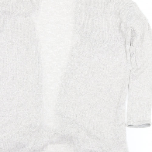 Divided Womens Grey Collared  Viscose Cardigan Jumper Size M