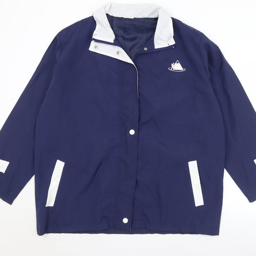 Anne De Lancay Womens Blue   Windbreaker Coat Size 18  Zip - 18/20