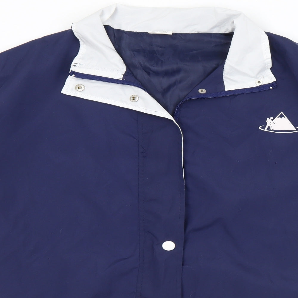 Anne De Lancay Womens Blue   Windbreaker Coat Size 18  Zip - 18/20