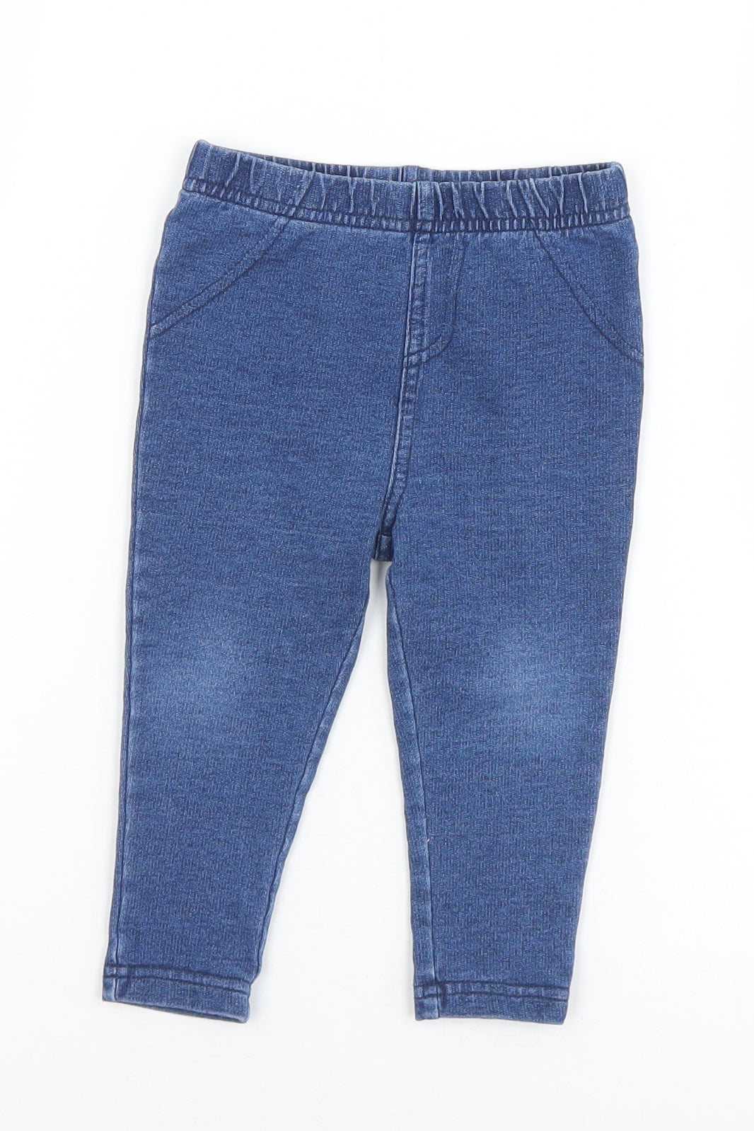 Dunnes Stores Girls Blue  Cotton Jogger Jeans Size 9-12 Months