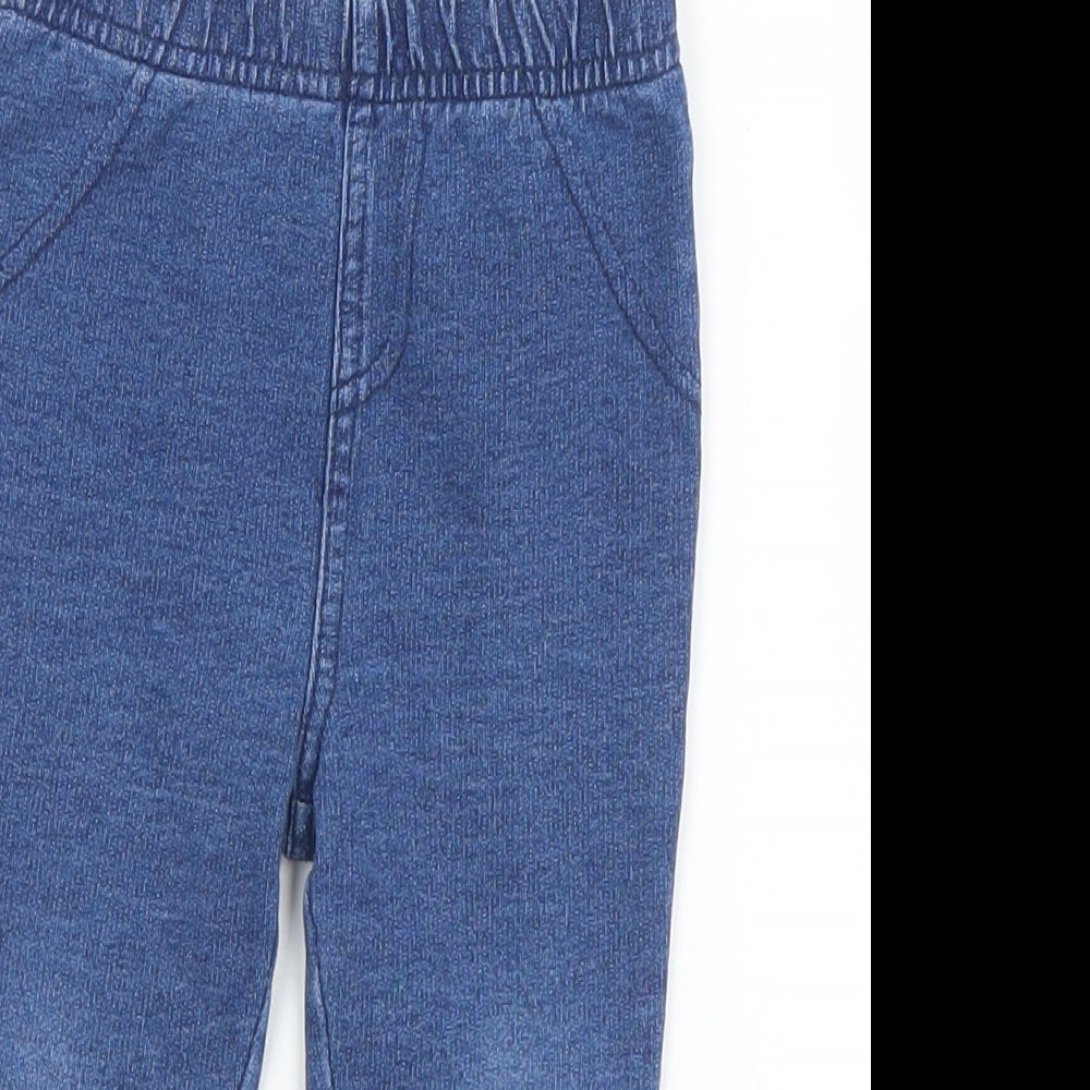 Dunnes Stores Girls Blue  Cotton Jogger Jeans Size 9-12 Months