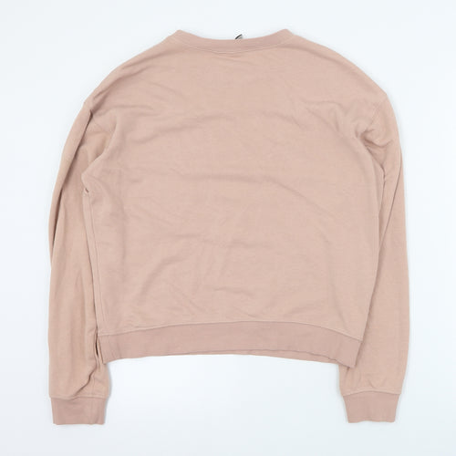 H&M Womens Pink  Cotton Pullover Sweatshirt Size S  Pullover
