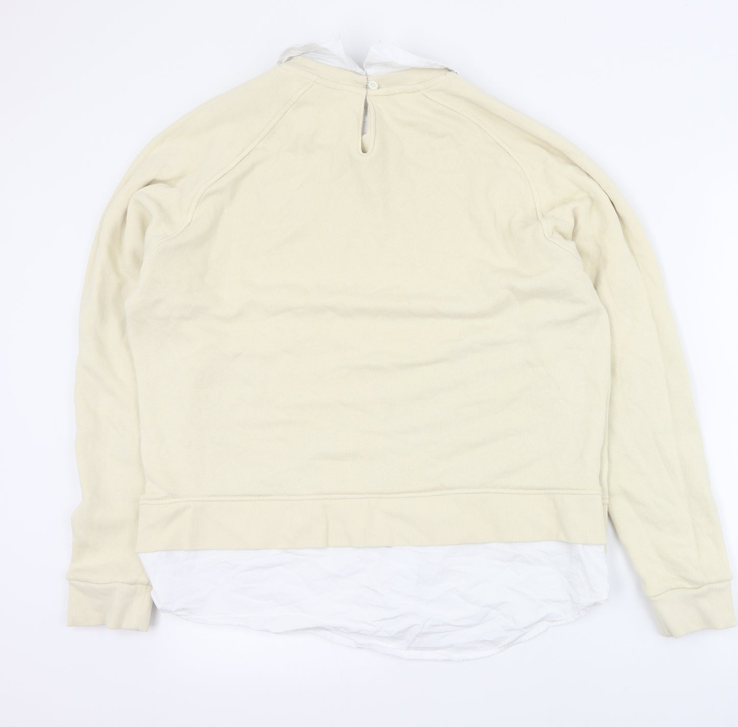 NEXT Womens Beige  Cotton Pullover Sweatshirt Size L  Pullover