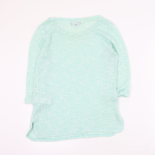 New Look Womens Green Round Neck  Polyester Pullover Jumper Size 10