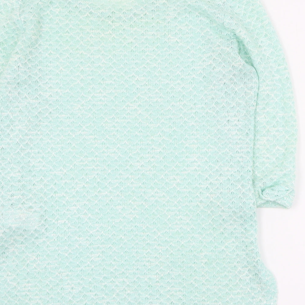 New Look Womens Green Round Neck  Polyester Pullover Jumper Size 10