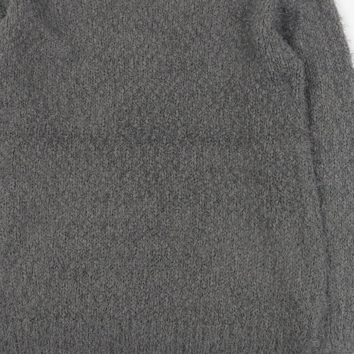 Amara Raya Womens Grey Round Neck  Polyester Pullover Jumper Size S