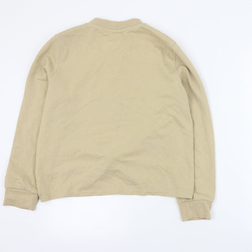 H&M Womens Beige  Cotton Pullover Sweatshirt Size M  Pullover