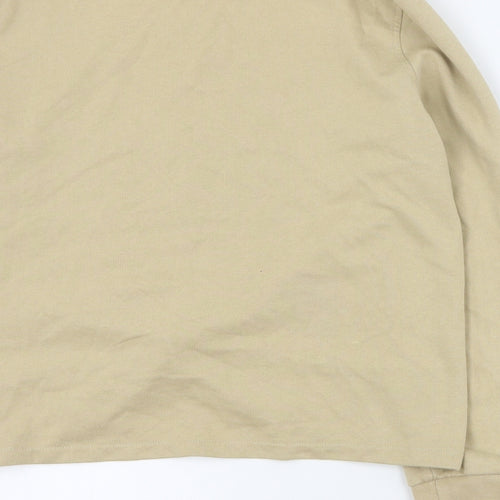 H&M Womens Beige  Cotton Pullover Sweatshirt Size M  Pullover