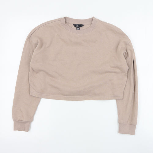 New Look Girls Beige  Cotton Pullover Sweatshirt Size 10-11 Years  Pullover