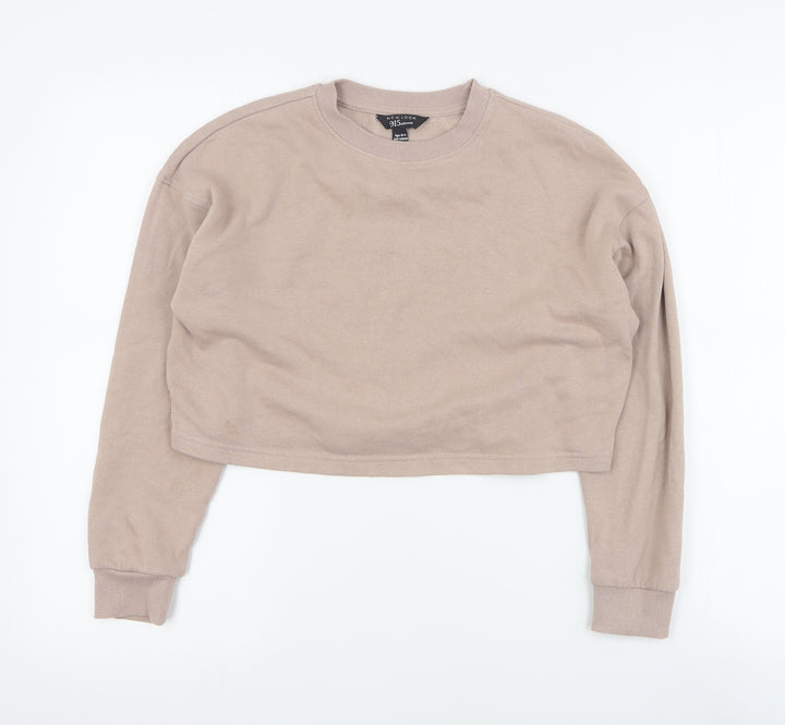 New Look Girls Beige Cotton Pullover Sweatshirt Size 10-11 Years Pullover