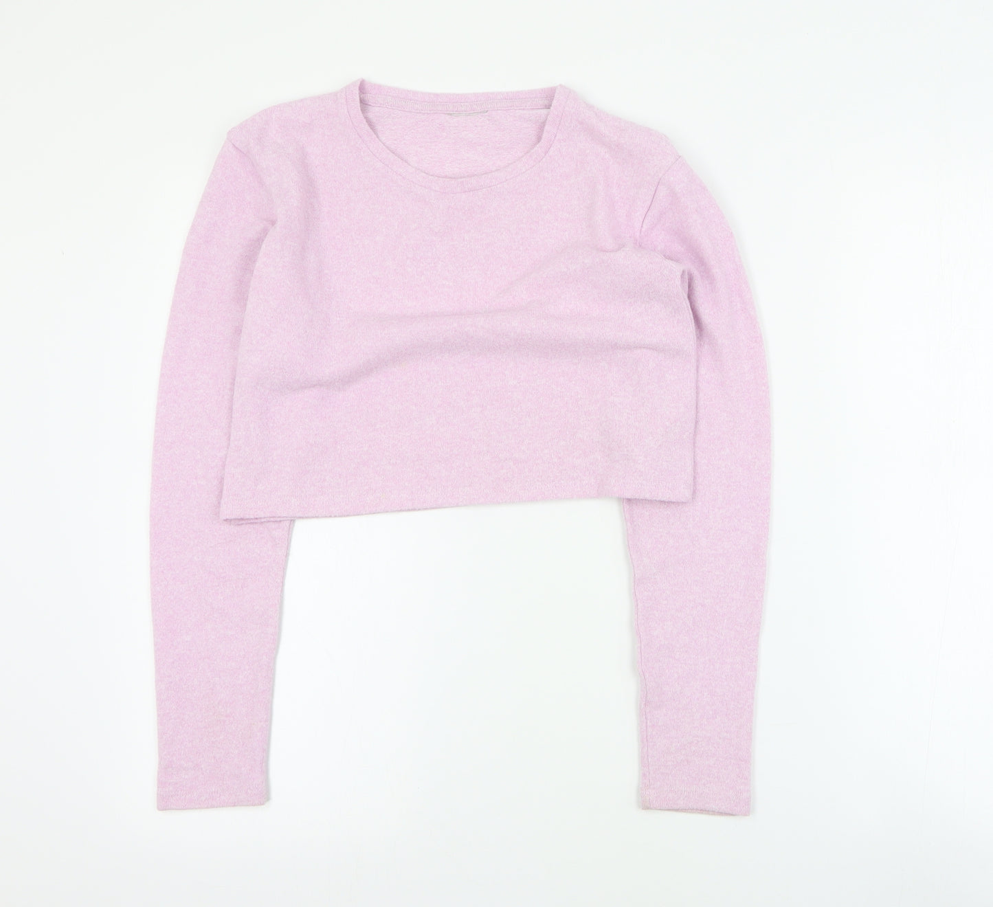 Matalan Girls Pink Round Neck  Polyester Pullover Jumper Size 12 Years  Pullover - Cropped