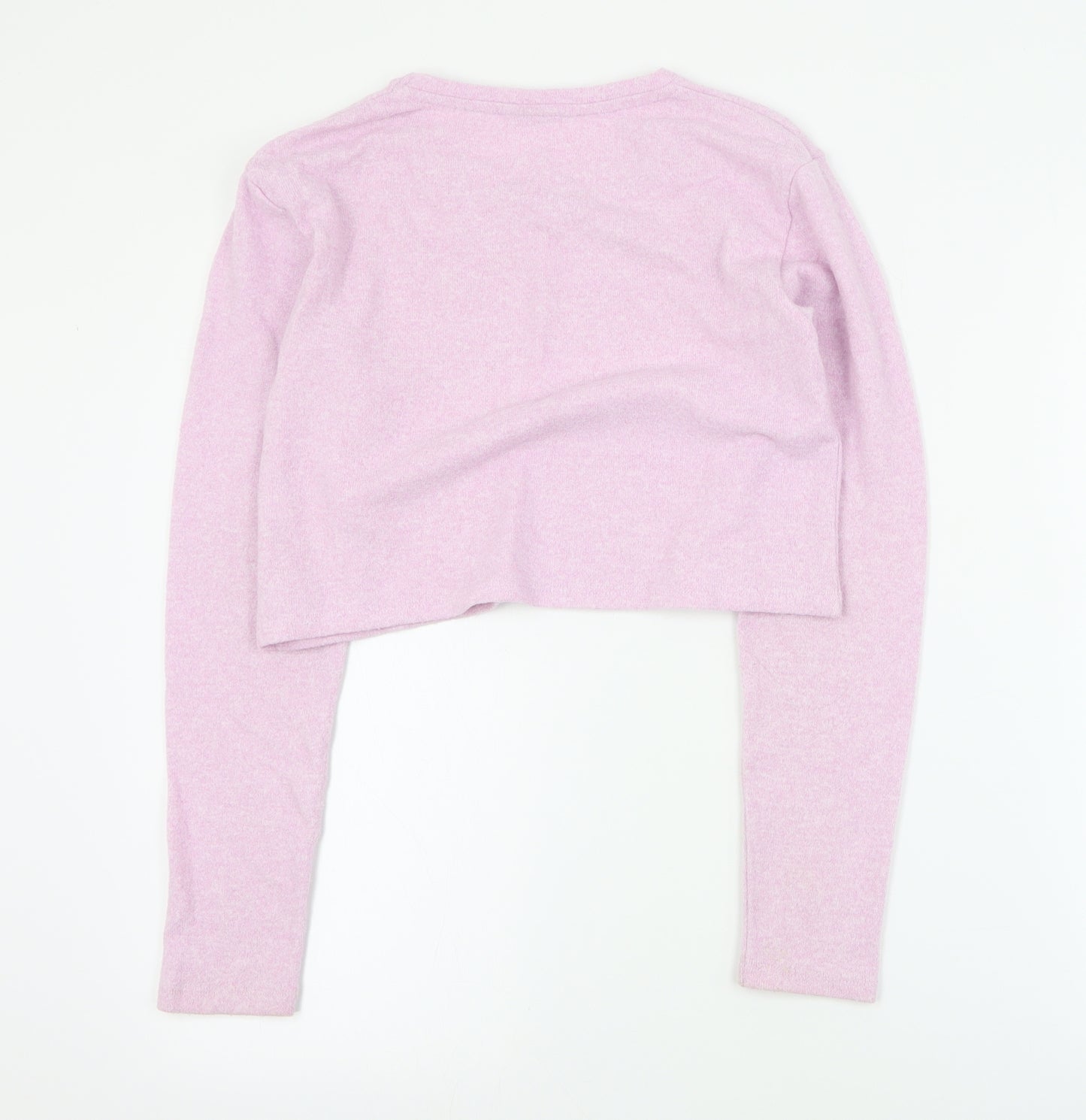Matalan Girls Pink Round Neck  Polyester Pullover Jumper Size 12 Years  Pullover - Cropped
