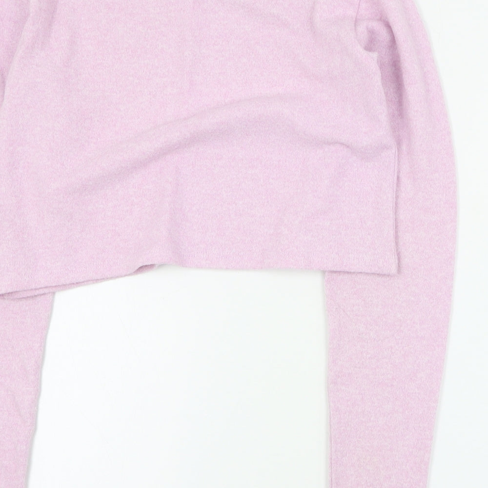 Matalan Girls Pink Round Neck  Polyester Pullover Jumper Size 12 Years  Pullover - Cropped