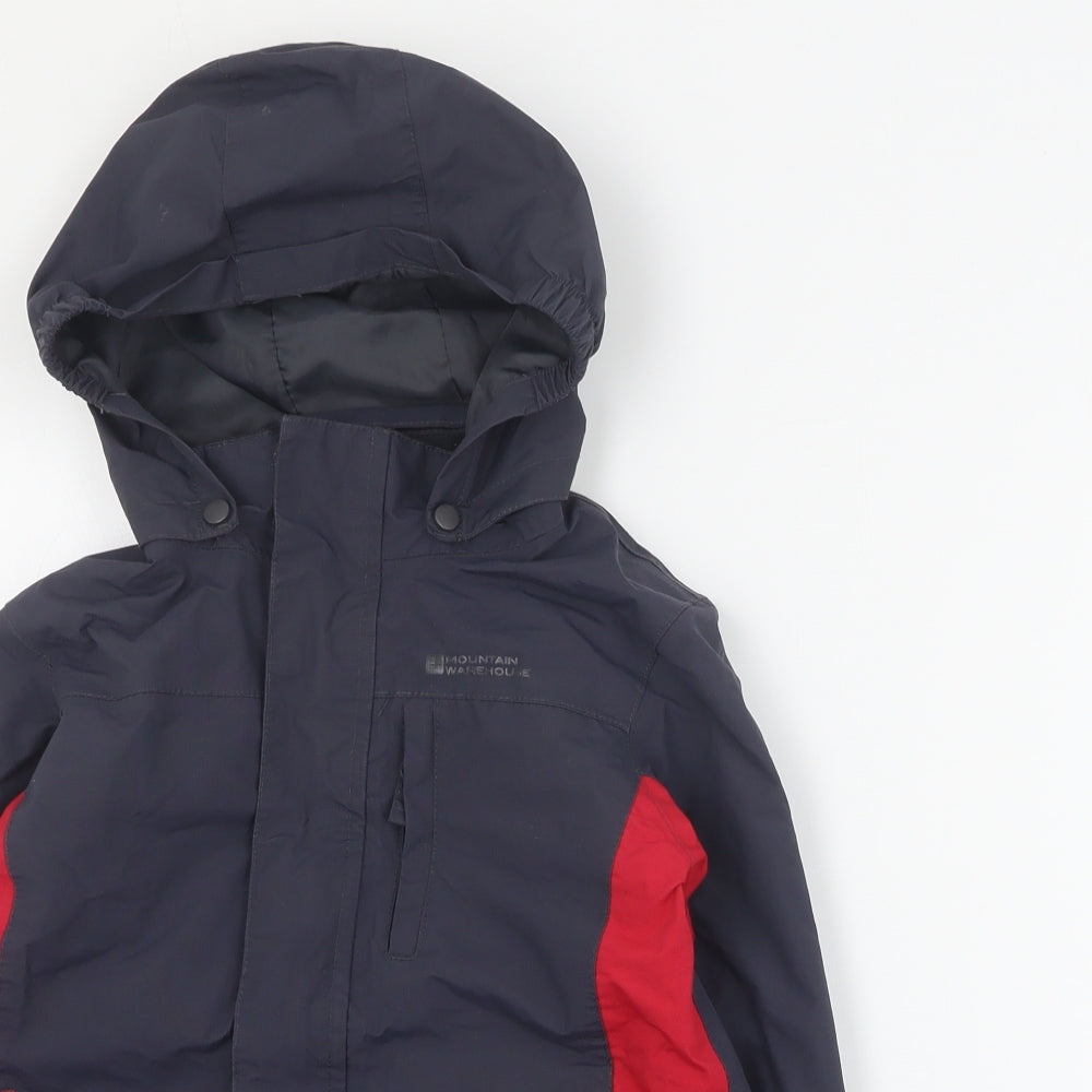 Mountain Warehouse Boys Grey   Rain Coat Coat Size 5-6 Years  Zip