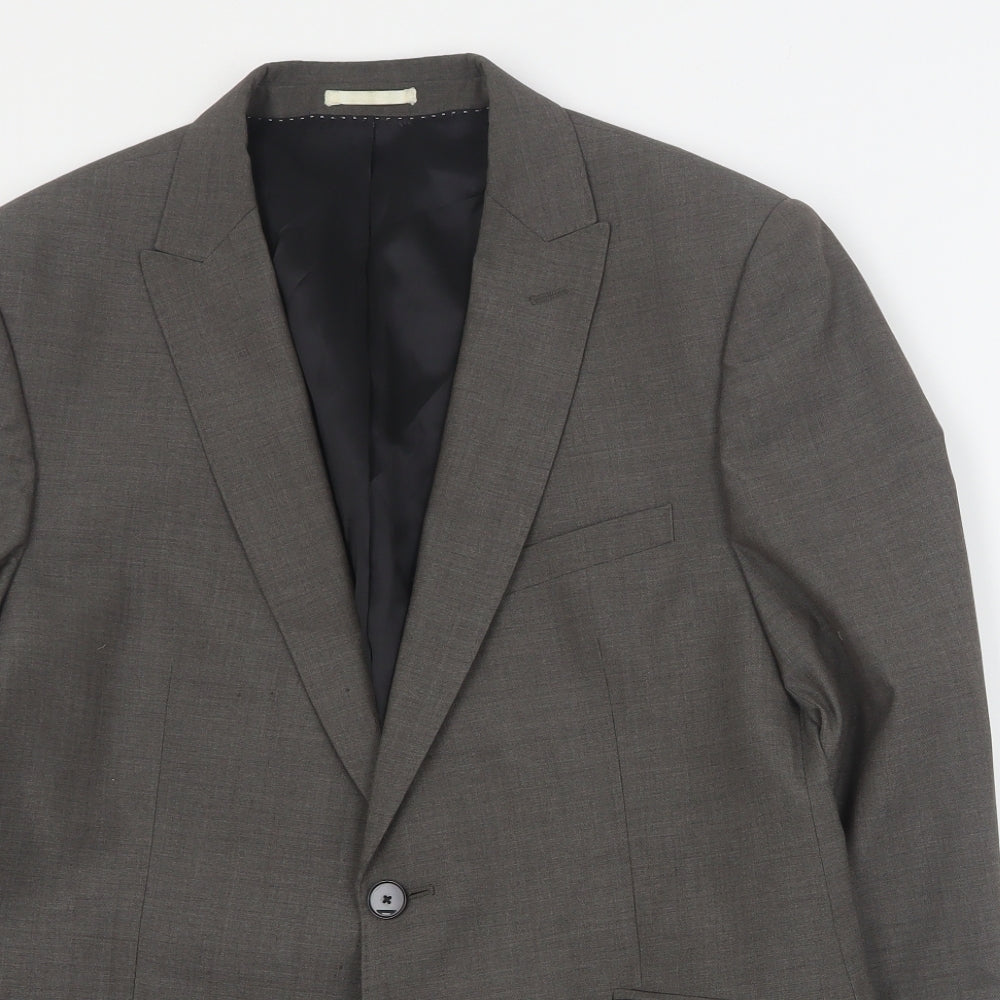 Kin  Mens Grey  Wool Jacket Suit Jacket Size L