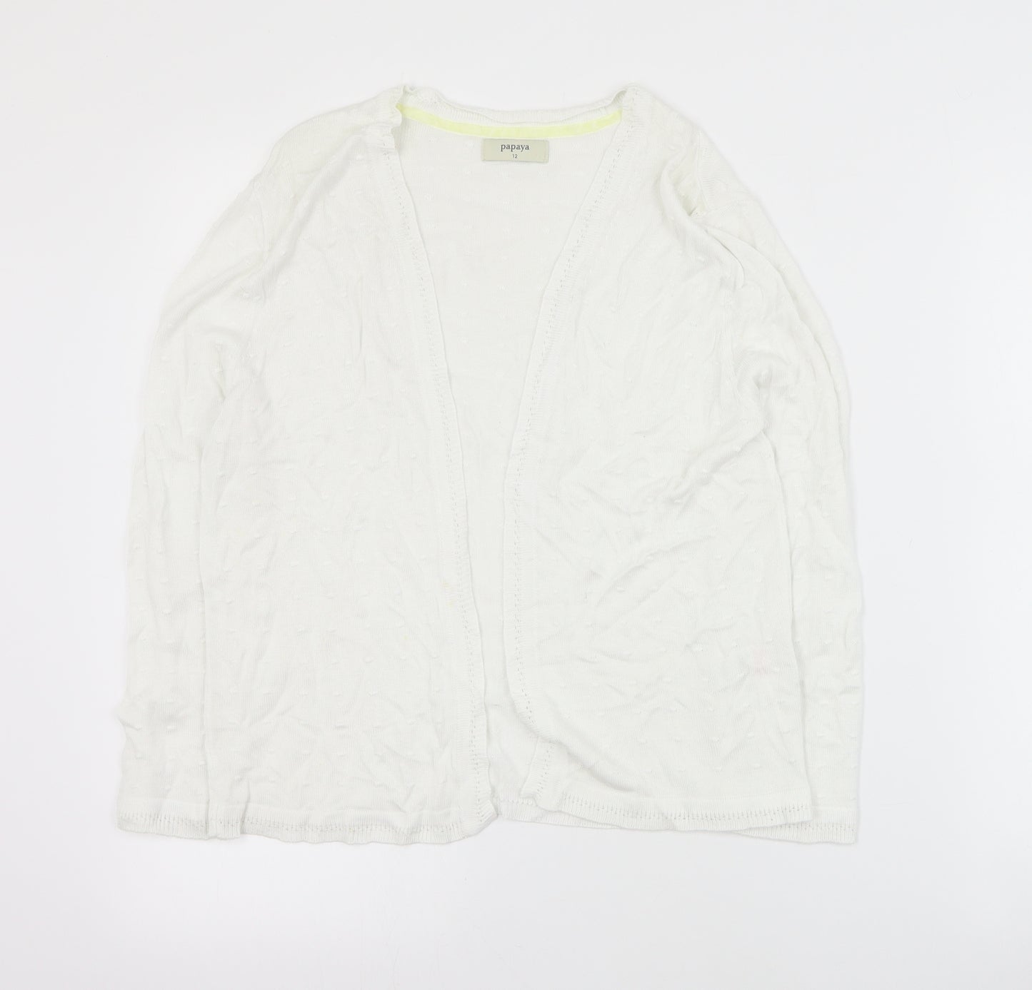 Matalan Womens Ivory V-Neck  Viscose Cardigan Jumper Size 12