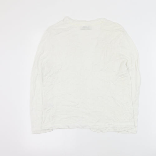 Matalan Womens Ivory V-Neck  Viscose Cardigan Jumper Size 12
