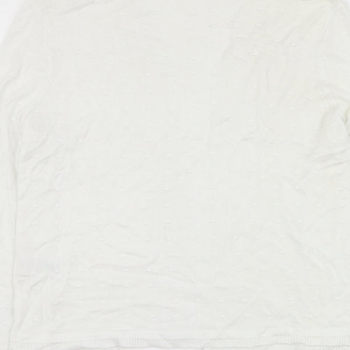 Matalan Womens Ivory V-Neck  Viscose Cardigan Jumper Size 12