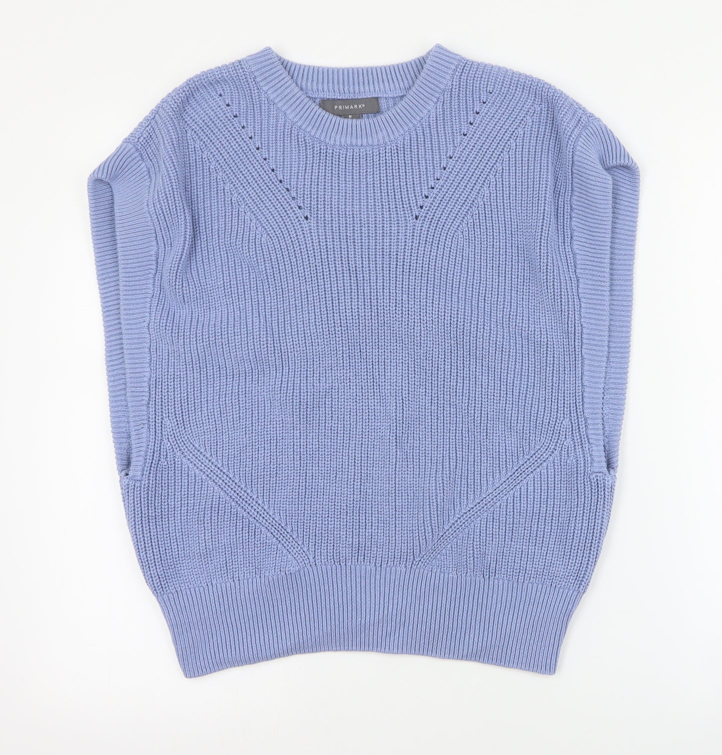 Primark Womens Blue Round Neck  Cotton Vest Jumper Size M