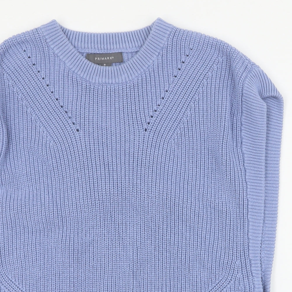 Primark Womens Blue Round Neck  Cotton Vest Jumper Size M