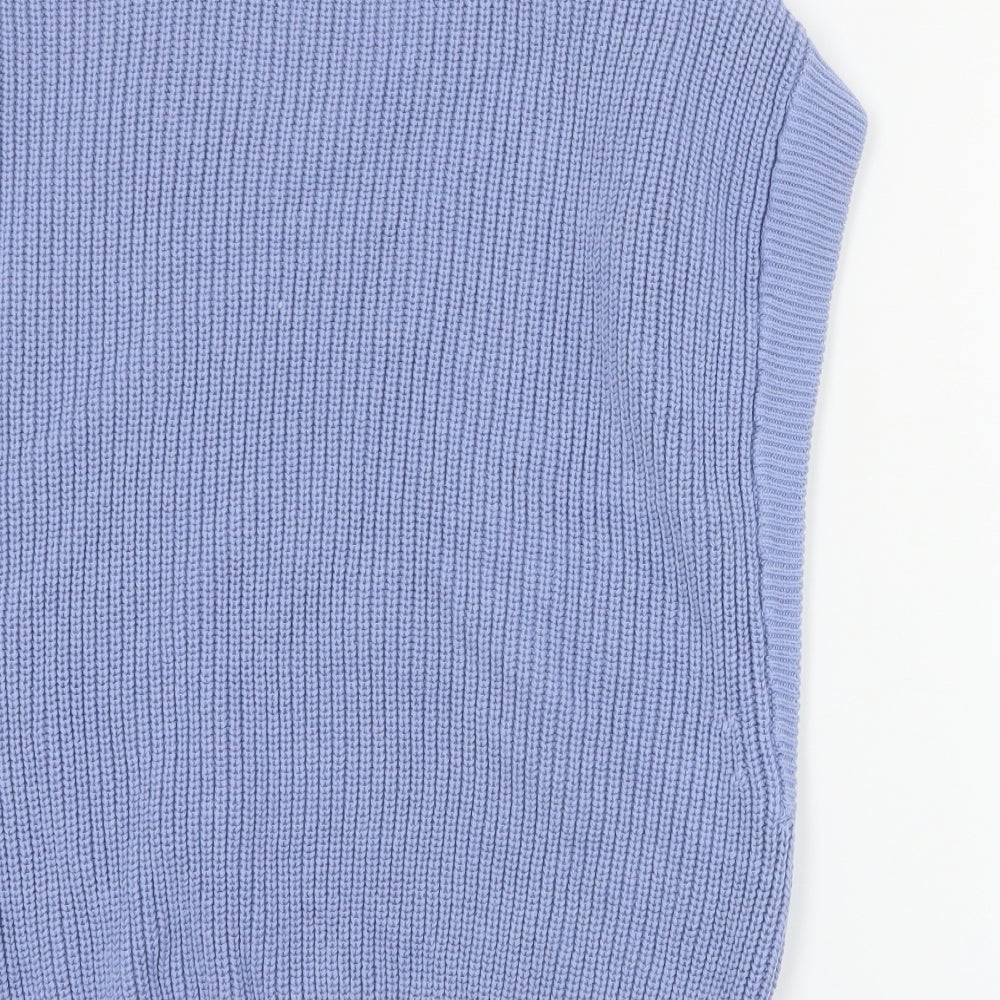 Primark Womens Blue Round Neck  Cotton Vest Jumper Size M