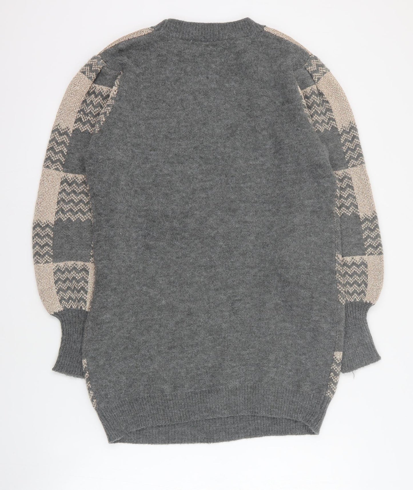 Wildflower Womens Grey Round Neck  Polyester Pullover Jumper Size S