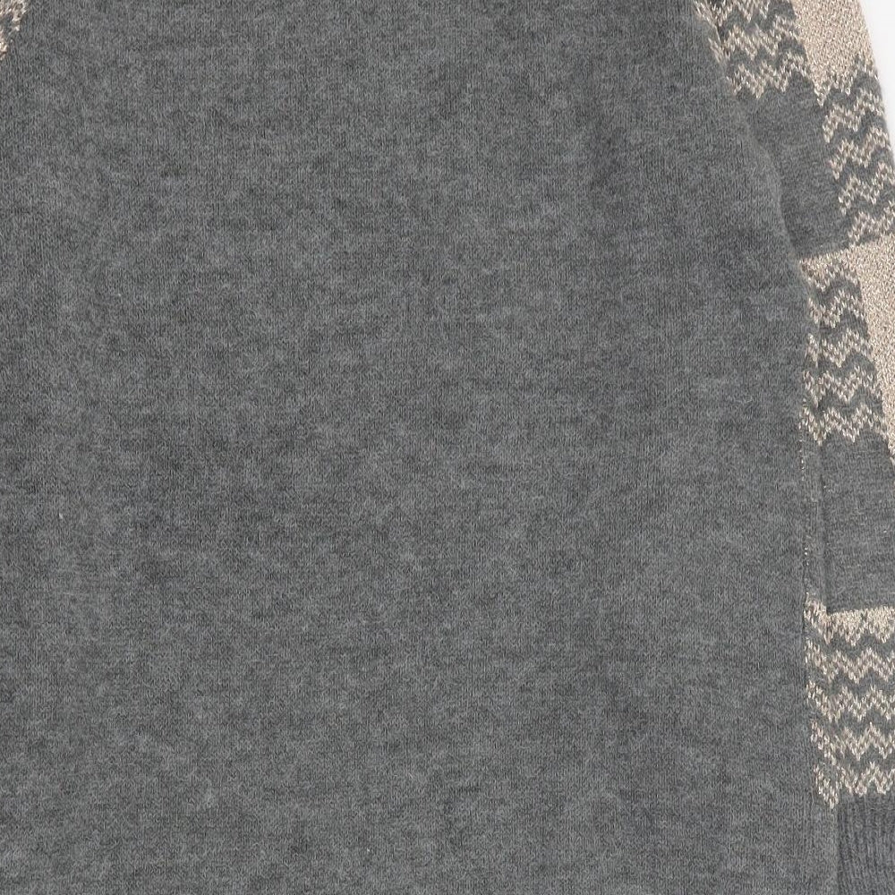 Wildflower Womens Grey Round Neck  Polyester Pullover Jumper Size S