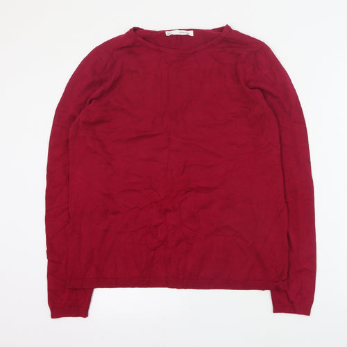 Sfera Womens Pink Round Neck  Viscose Pullover Jumper Size XL