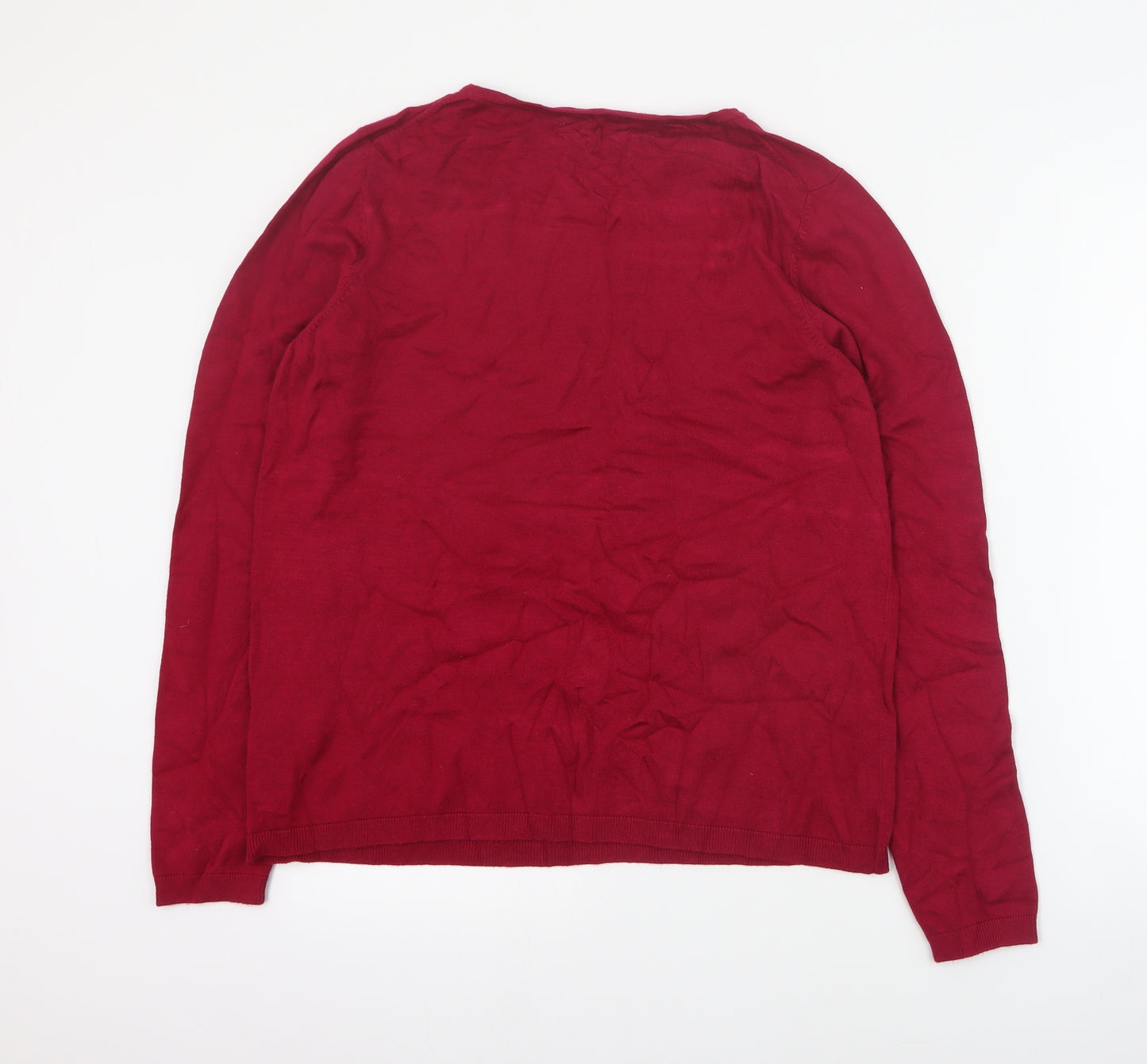 Sfera Womens Pink Round Neck  Viscose Pullover Jumper Size XL