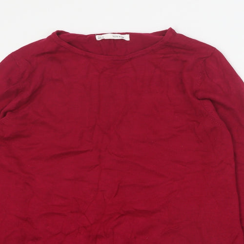 Sfera Womens Pink Round Neck  Viscose Pullover Jumper Size XL