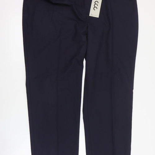 Everyone Collection Womens Blue  Polyester Dress Pants Trousers Size 52 in L30 in Regular Zip