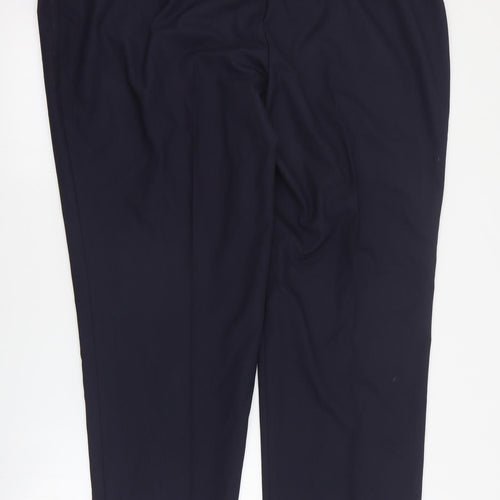 Everyone Collection Womens Blue  Polyester Dress Pants Trousers Size 52 in L30 in Regular Zip
