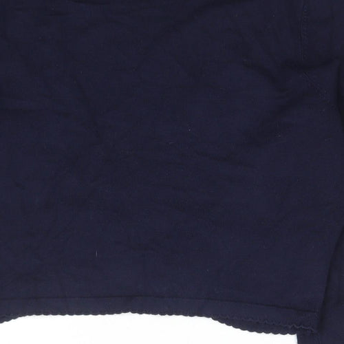 Preworn Womens Blue V-Neck  Viscose Cardigan Jumper Size S