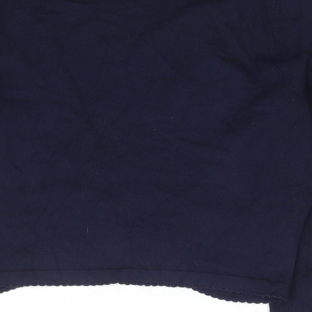 Preworn Womens Blue V-Neck  Viscose Cardigan Jumper Size S