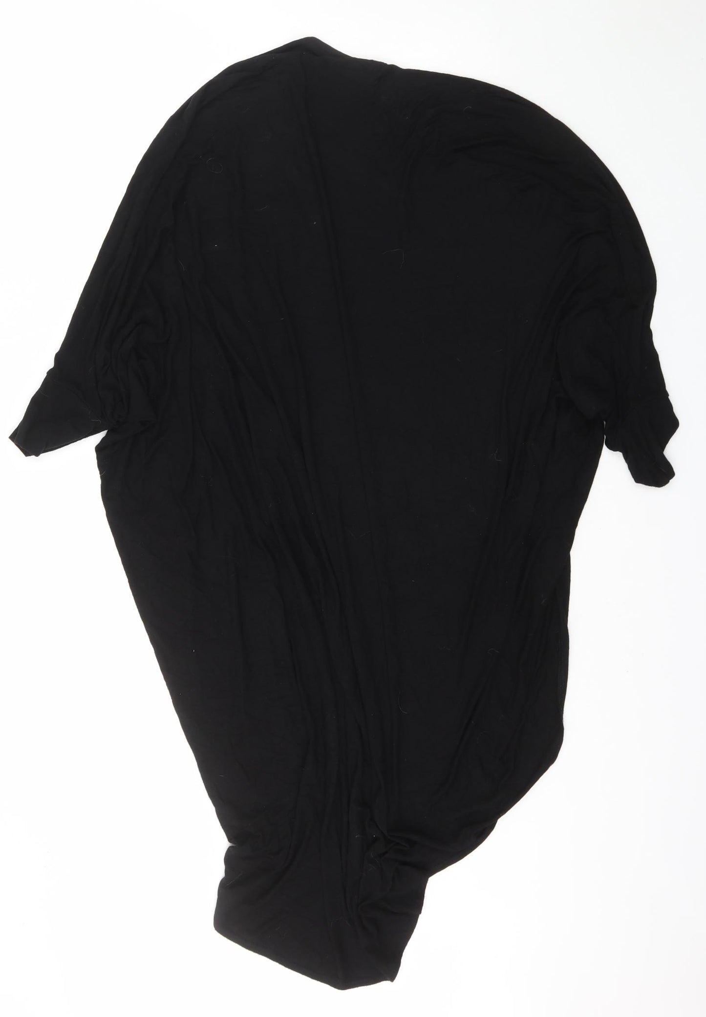 London Womens Black V-Neck  Viscose Wrap Jumper One Size