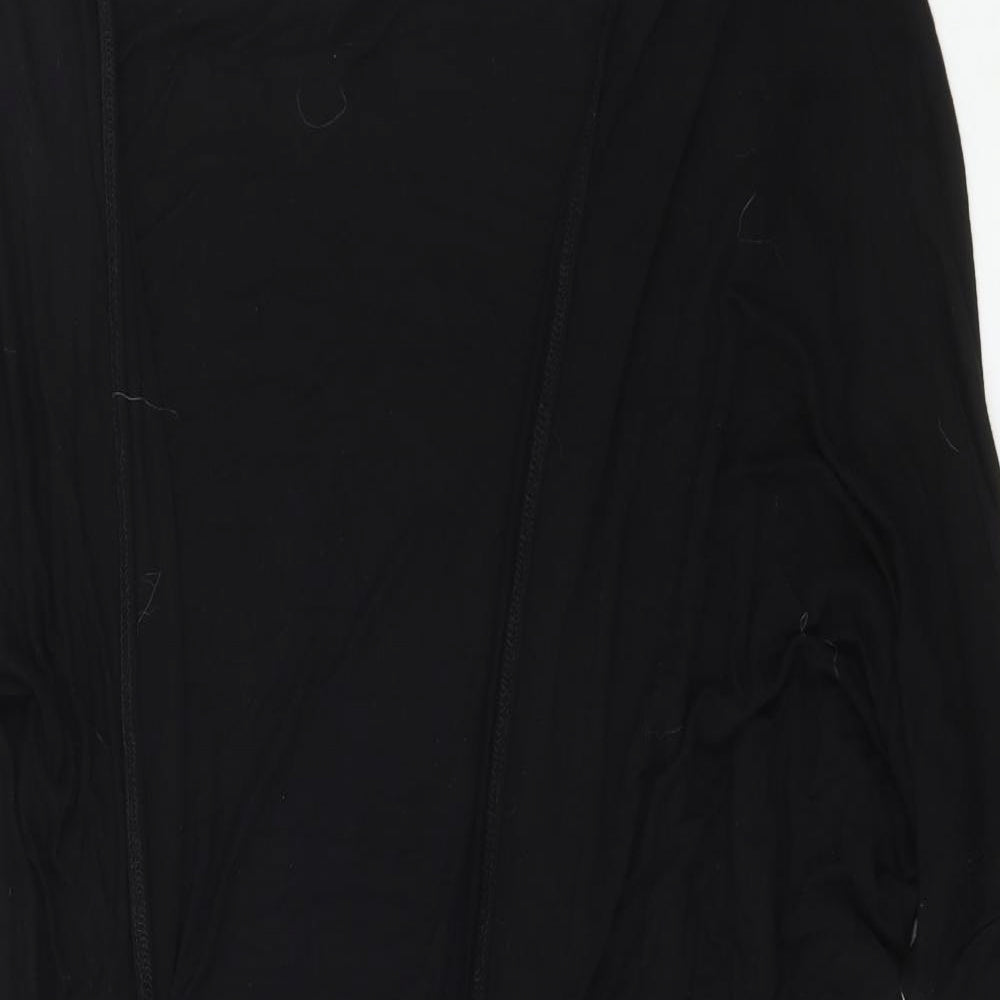 London Womens Black V-Neck  Viscose Wrap Jumper One Size