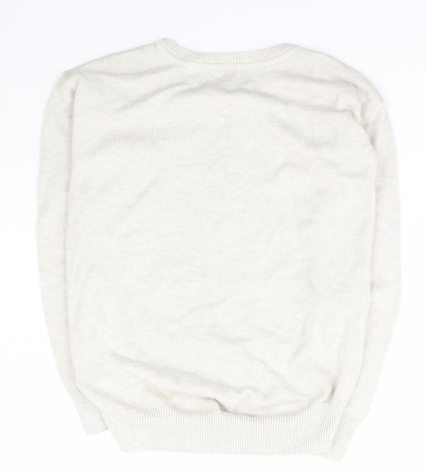 Gap Girls Ivory Scoop Neck  Cotton Pullover Jumper Size 8-9 Years  Pullover - Disney