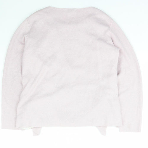 Bonmarché Womens Pink Scoop Neck  Viscose Cardigan Jumper Size 8