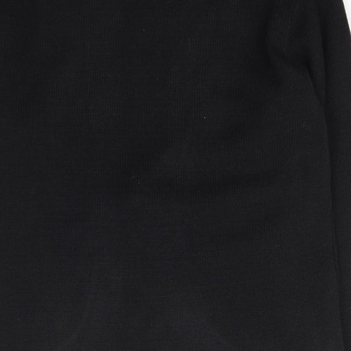 Jenifer Womens Black V-Neck  Acrylic Cardigan Jumper Size M