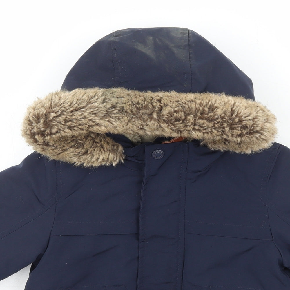 George Boys Blue   Parka Coat Size 2 Years
