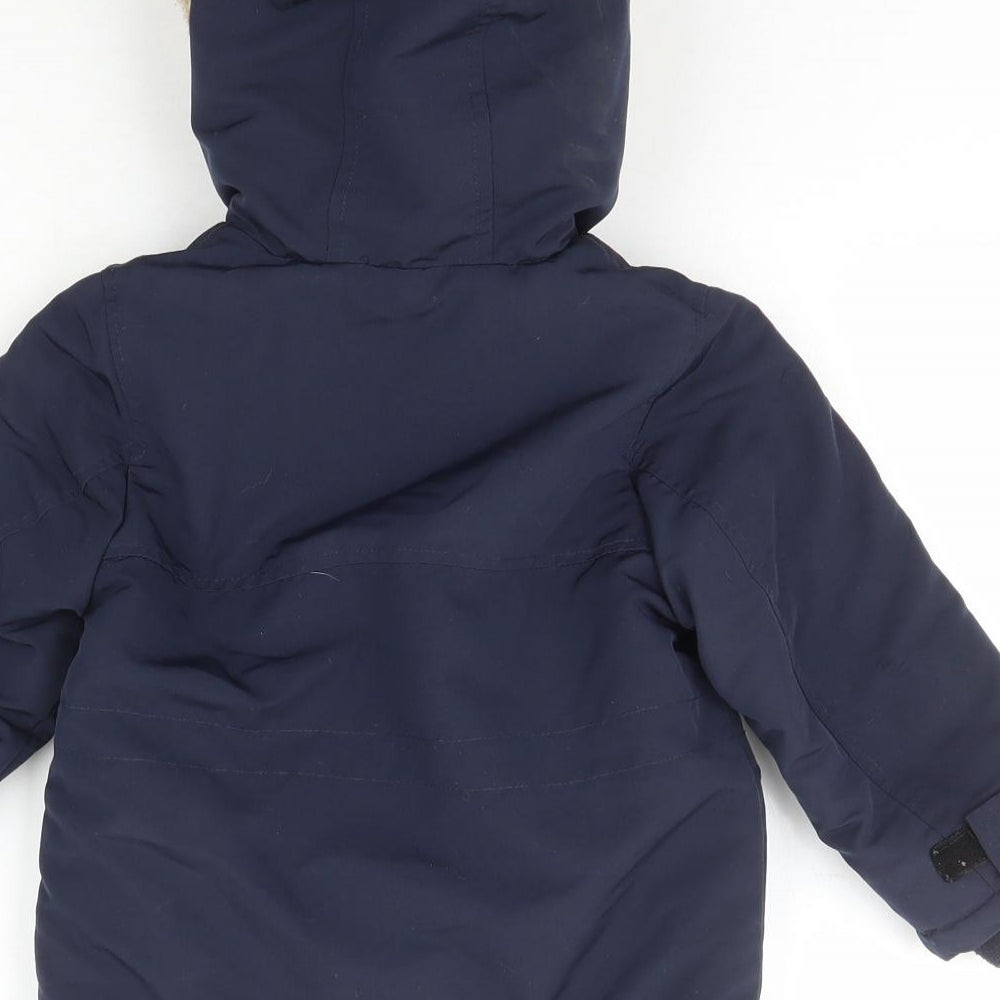 George Boys Blue   Parka Coat Size 2 Years