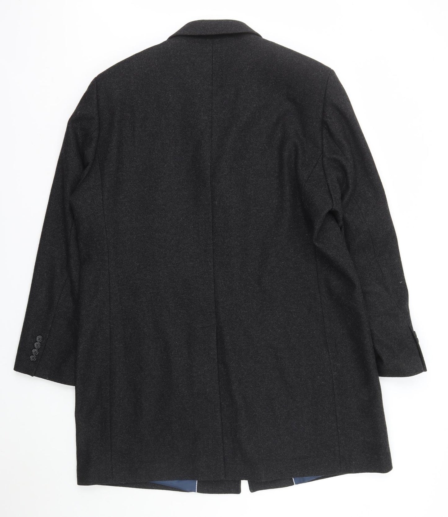 Marks and Spencer Mens Grey   Overcoat Coat Size XL  Button