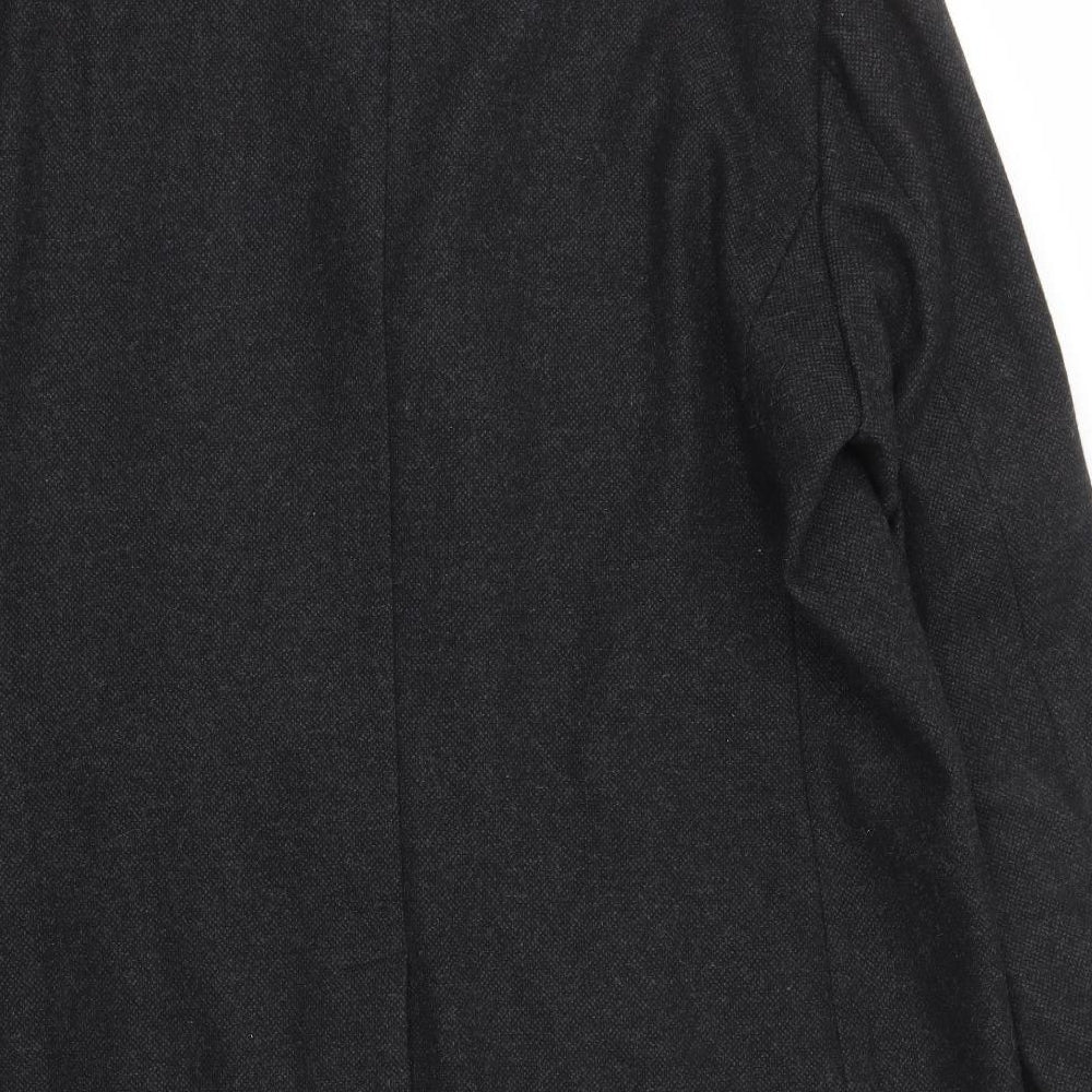 Marks and Spencer Mens Grey   Overcoat Coat Size XL  Button